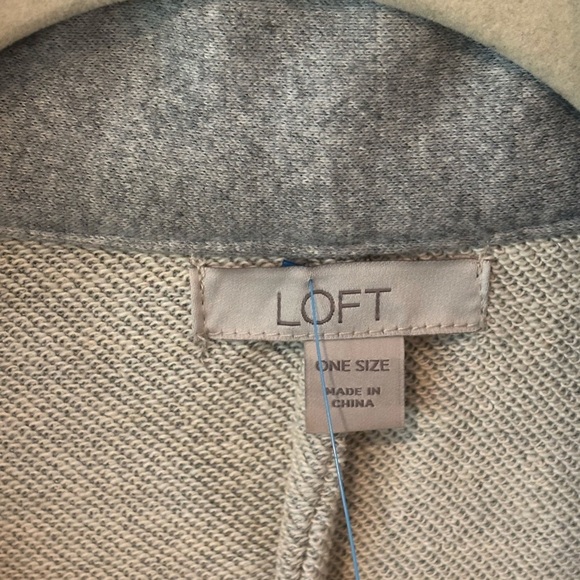 LOFT NWT Gray Shrug Sweater with Elegant Draping - Picture 4 of 11